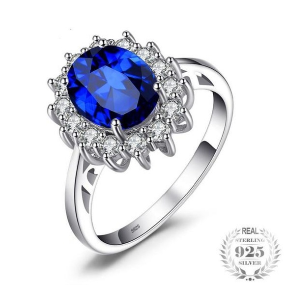 Jewelry - Princess Diana 2.6ct Blue Sapphire Ring